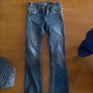 Rock and roll mid rise straight leg jeans